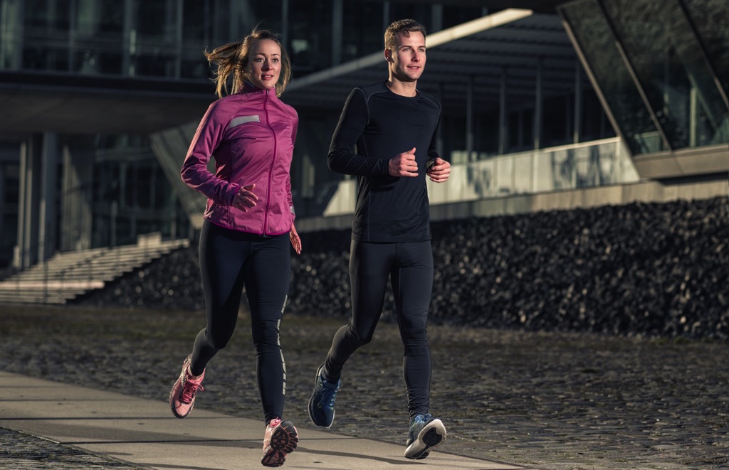 Couple running together